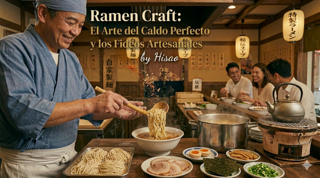 🍜 Ramen Craft: El Arte del Caldo Perfecto y los Fideos Artesanales