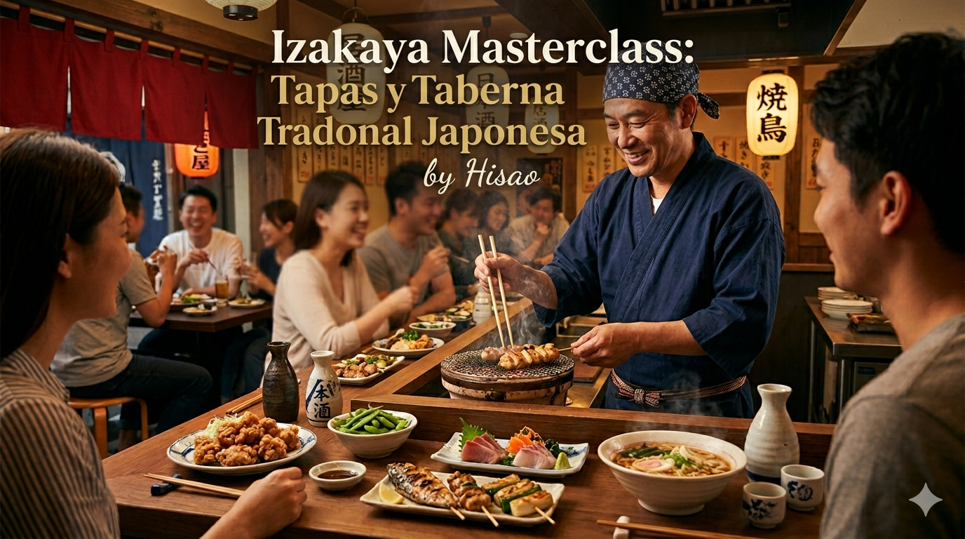 🍜 Izakaya Masterclass: Tapas y Taberna Tradicional Japonesa